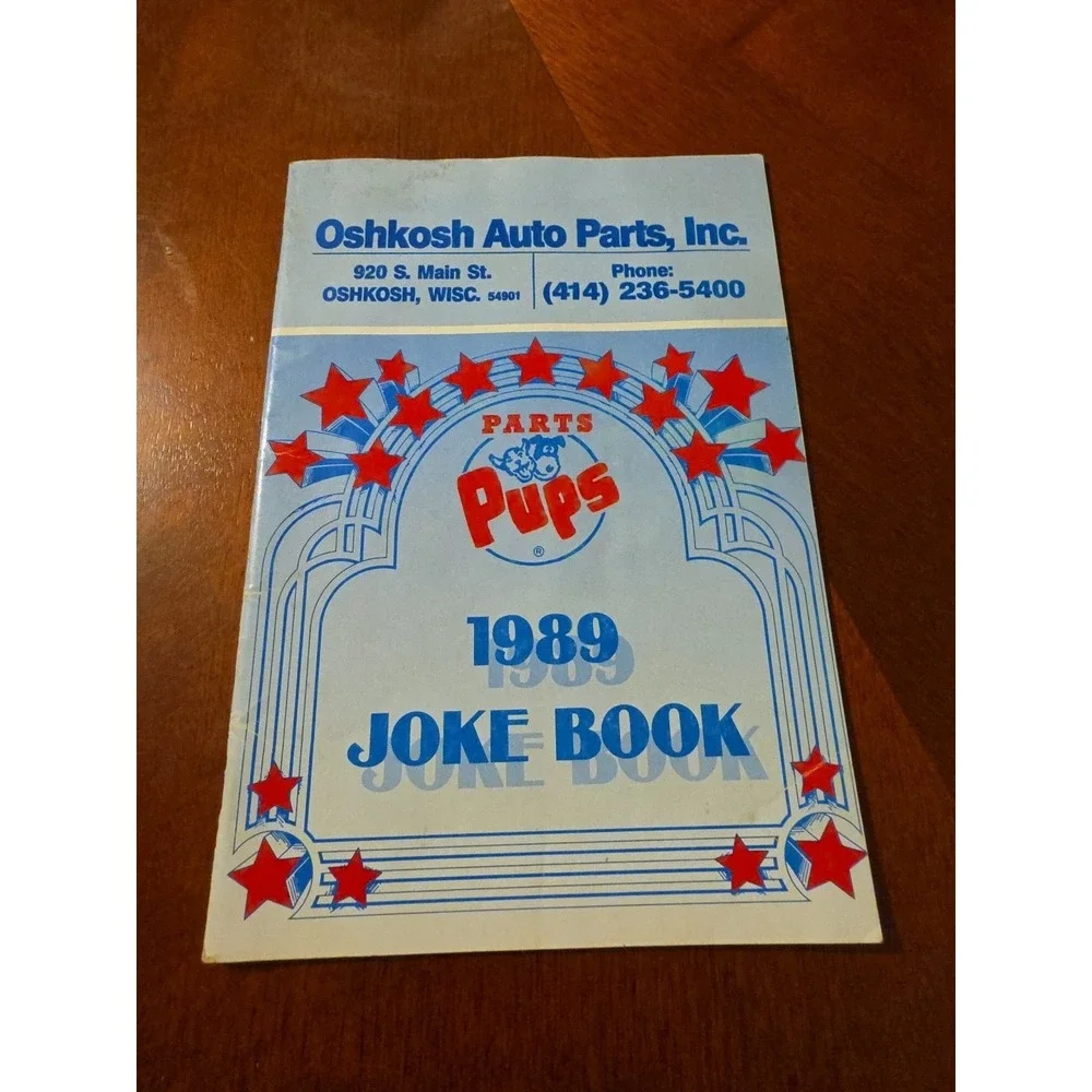 Parts Pups Joke Book 1989 VG